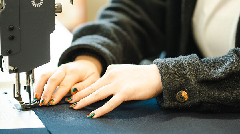 woman sewing